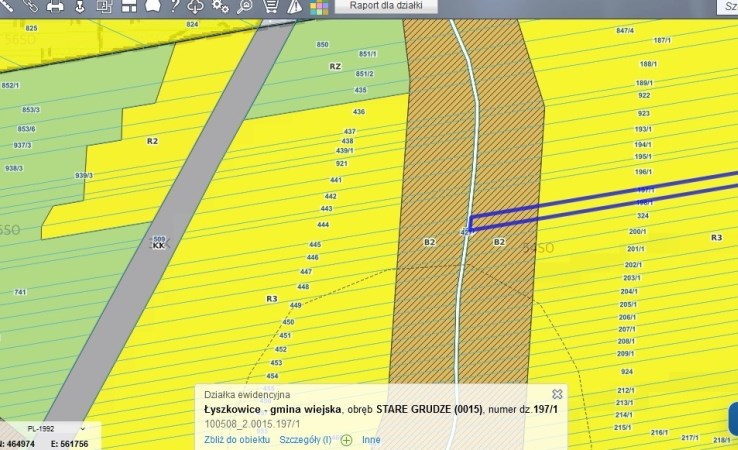 działka na sprzedaż - Łyszkowice, Stare Grudze